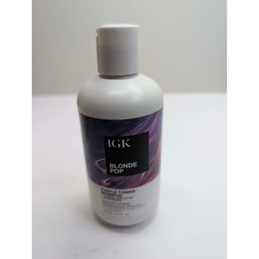 IGK Blonde Pop PURPLE TONING Shampoo-8 fl oz *New-Sealed Liner